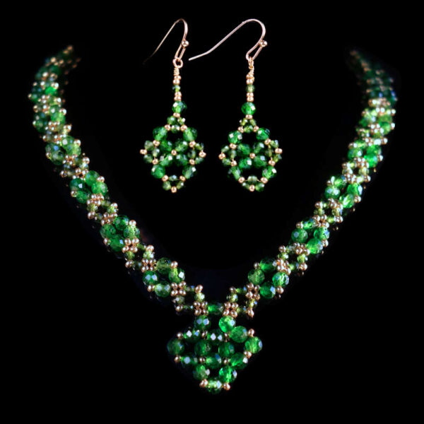 Chrome-Diopside-Beadwork-Necklace-and-Earrings-Set-Featuring-Semi-Precious-Stone-Beads-Stainless-Steel-18k-Miyuki-Beads-00688-0