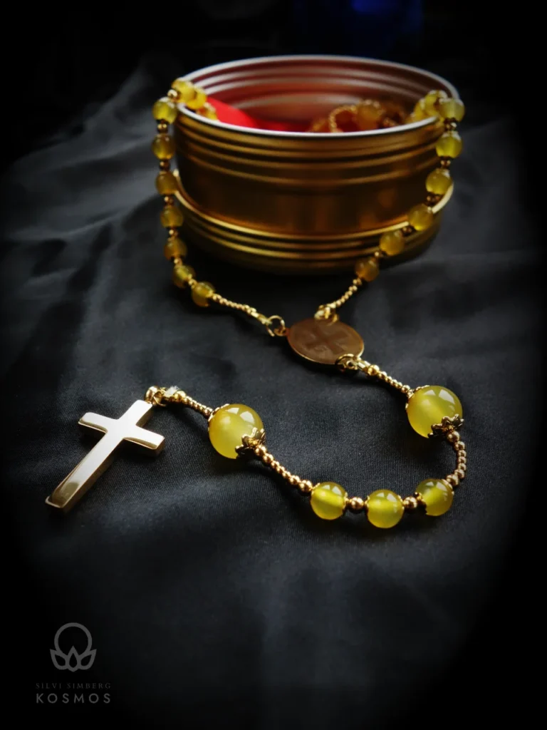Honey-agate rosary