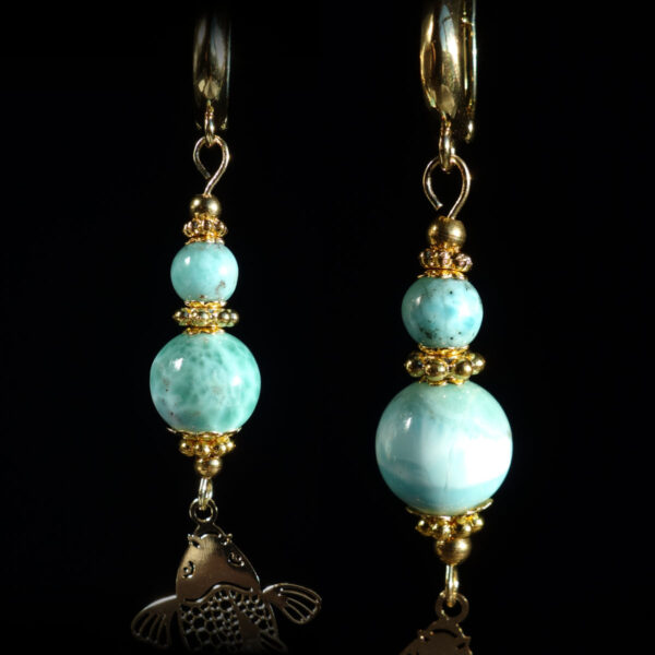 Natural-Larimar-Koi-Serenity-Earrings-Semi-Precious-Stone-Beads-Shvenzy-English-Lock-Hypoallergic-Hooks-09885-1