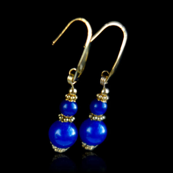 Royal-Blue-Chalcedony-Earrings-PVD-plated-Stainless-Steel-Hooks-Findings-00331-0