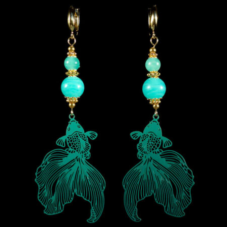 Russian-Amazonite-Koi-Serenity-Earrings-Semi-Precious-Stone-Beads-Shvenzy-English-Lock-Hypoallergic-Hooks-09965-2