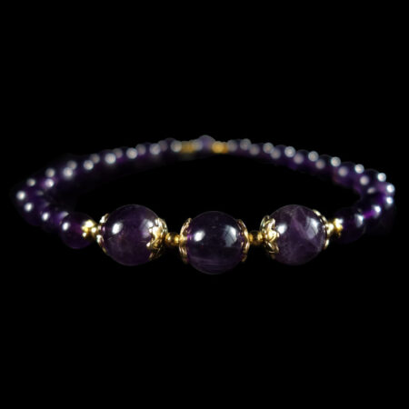 Amethyst-semi-previous-gemstone-beaded-bracelet-stainless-steel-DSC01680-0