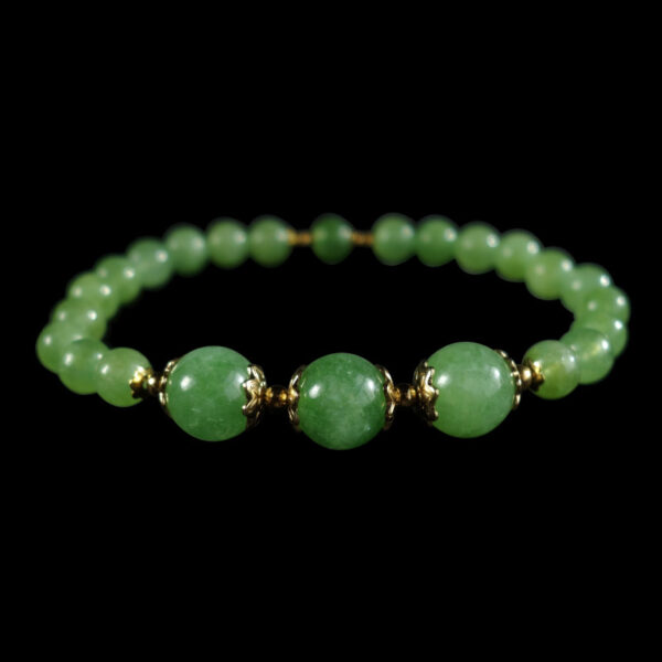 Apple-Green-Chalcedony-Dyed-Semi-Precious-Stone-Stainless-Steel-Beaded-Bracelet-DSC01551-0