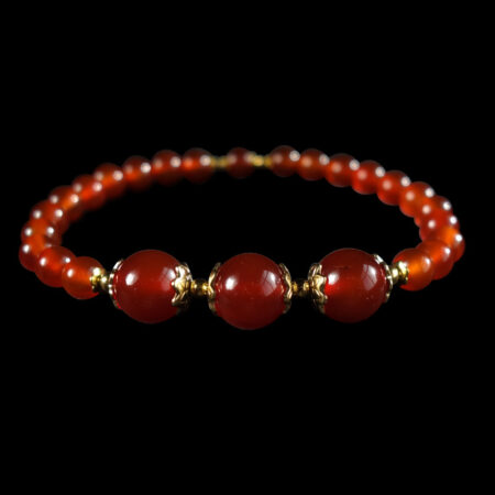 Carnelian-semi-previous-gemstone-beaded-bracelet-stainless-steel-DSC01652-0