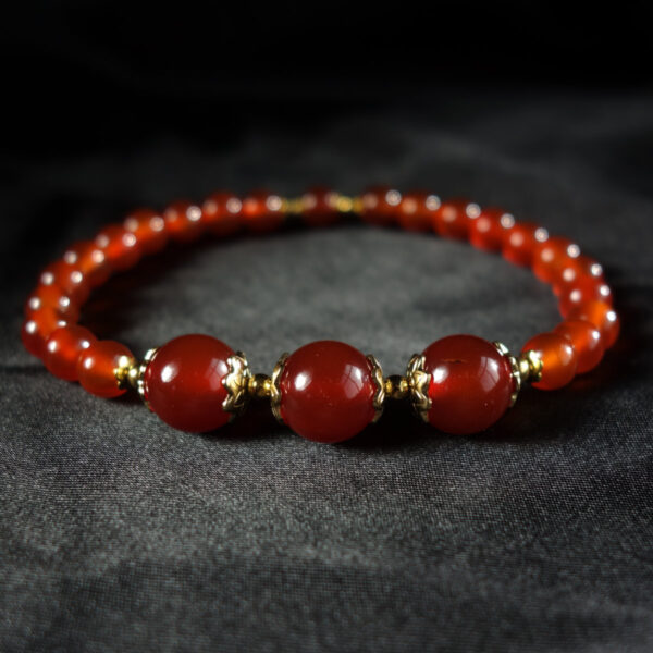 Carnelian-semi-previous-gemstone-beaded-bracelet-stainless-steel-DSC01653-1