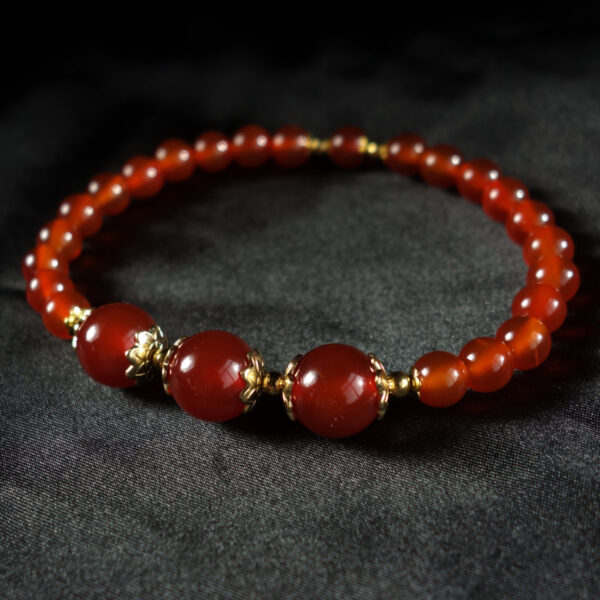 Carnelian-semi-previous-gemstone-beaded-bracelet-stainless-steel-DSC01657-1