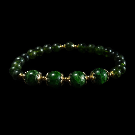 Chrome-Diopside-Semi-Precious-Stone-Bracelet-PVD-Plated-Golden-Stainless-Steel-DSC01001-0