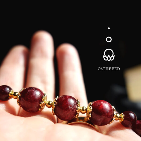 Natural-Sandhole-Ruby-Modified-Gemstone-Beaded-Bracelet-Stainless-Steel-DSC01792-2