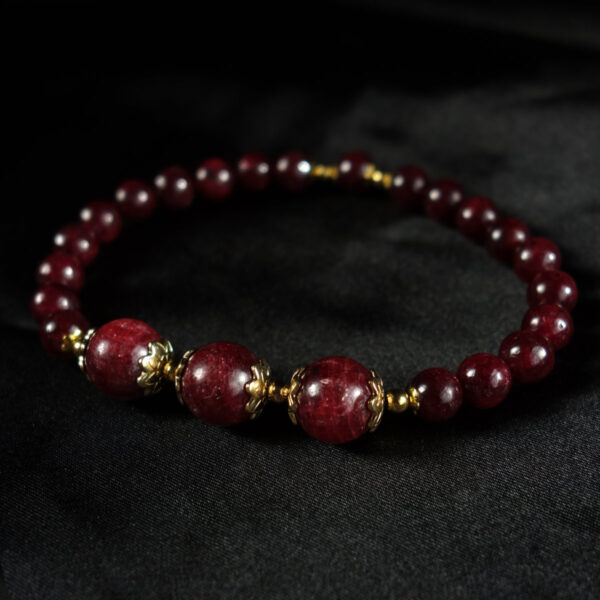 Natural-Sandhole-Ruby-Modified-Gemstone-Beaded-Bracelet-Stainless-Steel-DSC01796-1