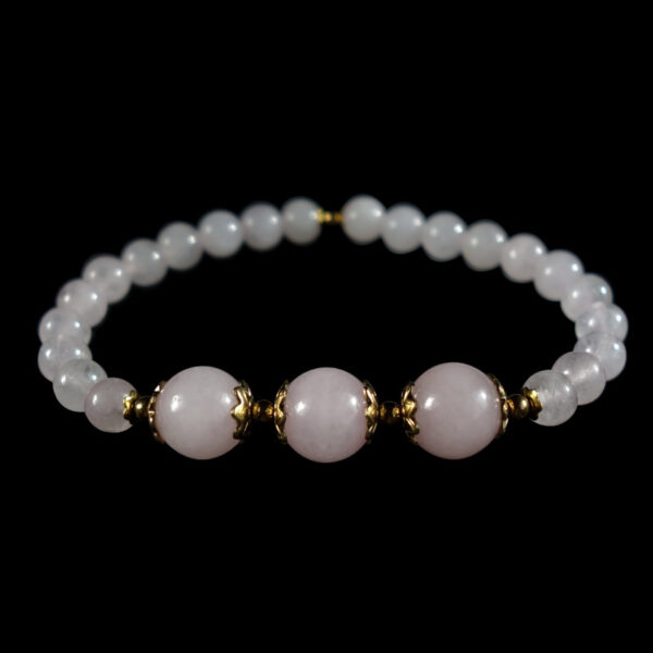 Rose-quartz-semi-previous-gemstone-beaded-bracelet-stainless-steel-DSC01644-0