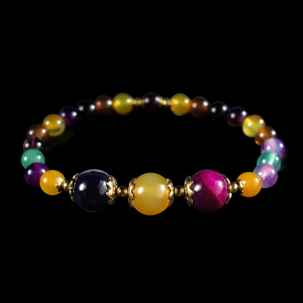 Vibrant-Agate-Mix-Beaded-Bracelet-stainless-steel-DSC01624-0