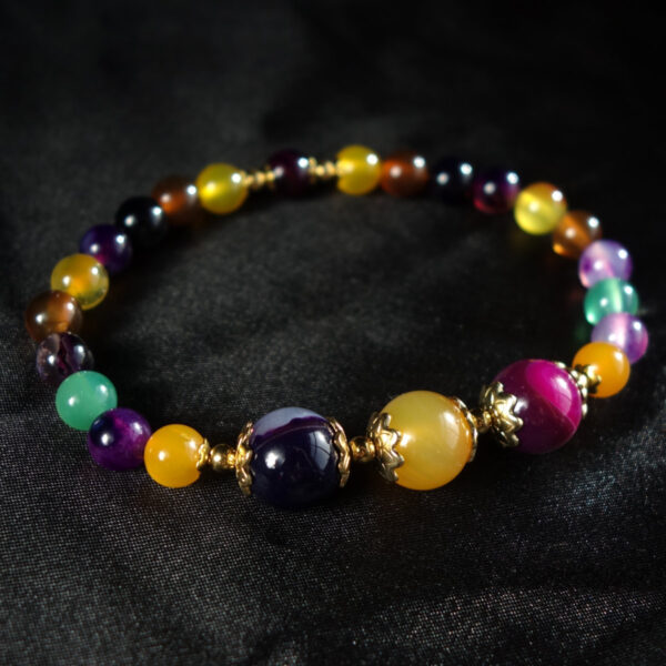 Vibrant-Agate-Mix-Beaded-Bracelet-stainless-steel-DSC01632-1