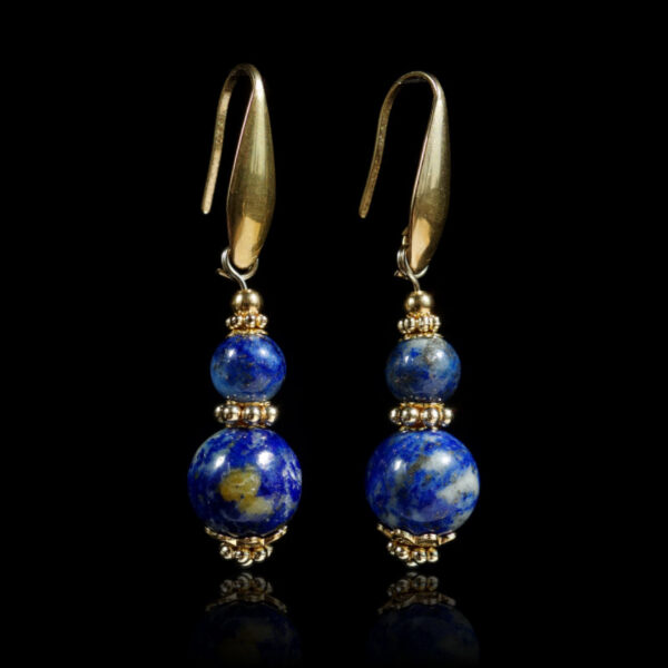 Natural-lapis-lazuli-beaded-earrings-semi-precious-stone-stainless-steel-hooks-findings-02834-1