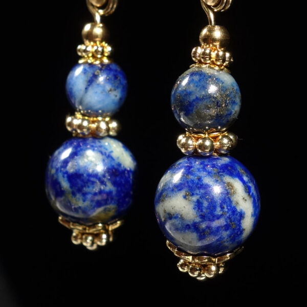 Natural-lapis-lazuli-beaded-earrings-semi-precious-stone-stainless-steel-hooks-findings-02842-1