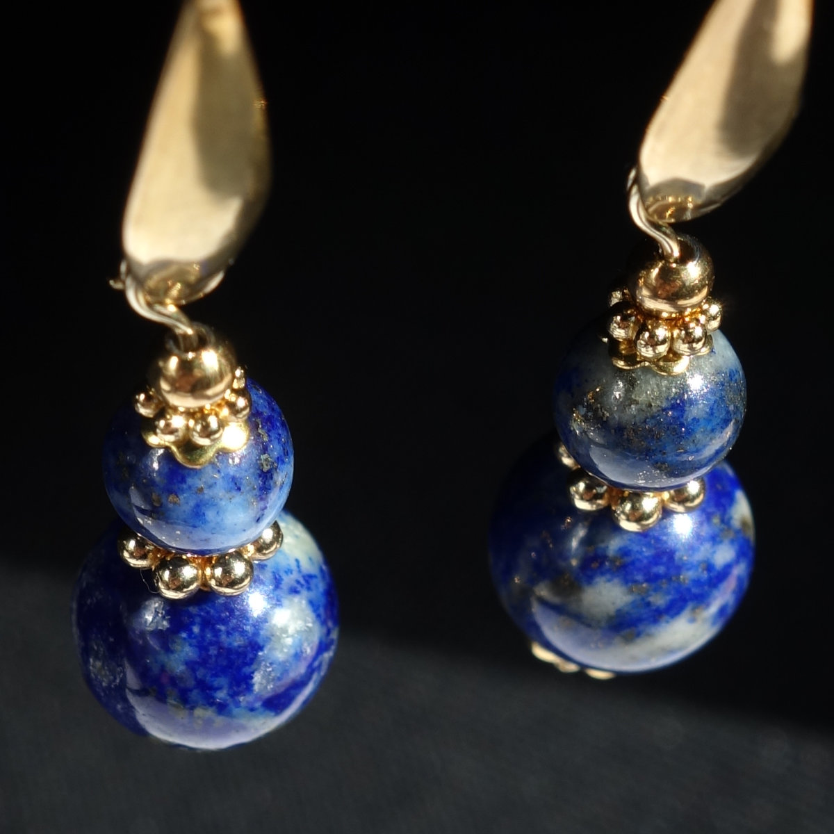 Natural-lapis-lazuli-beaded-earrings-semi-precious-stone-stainless-steel-hooks-findings-02846-1