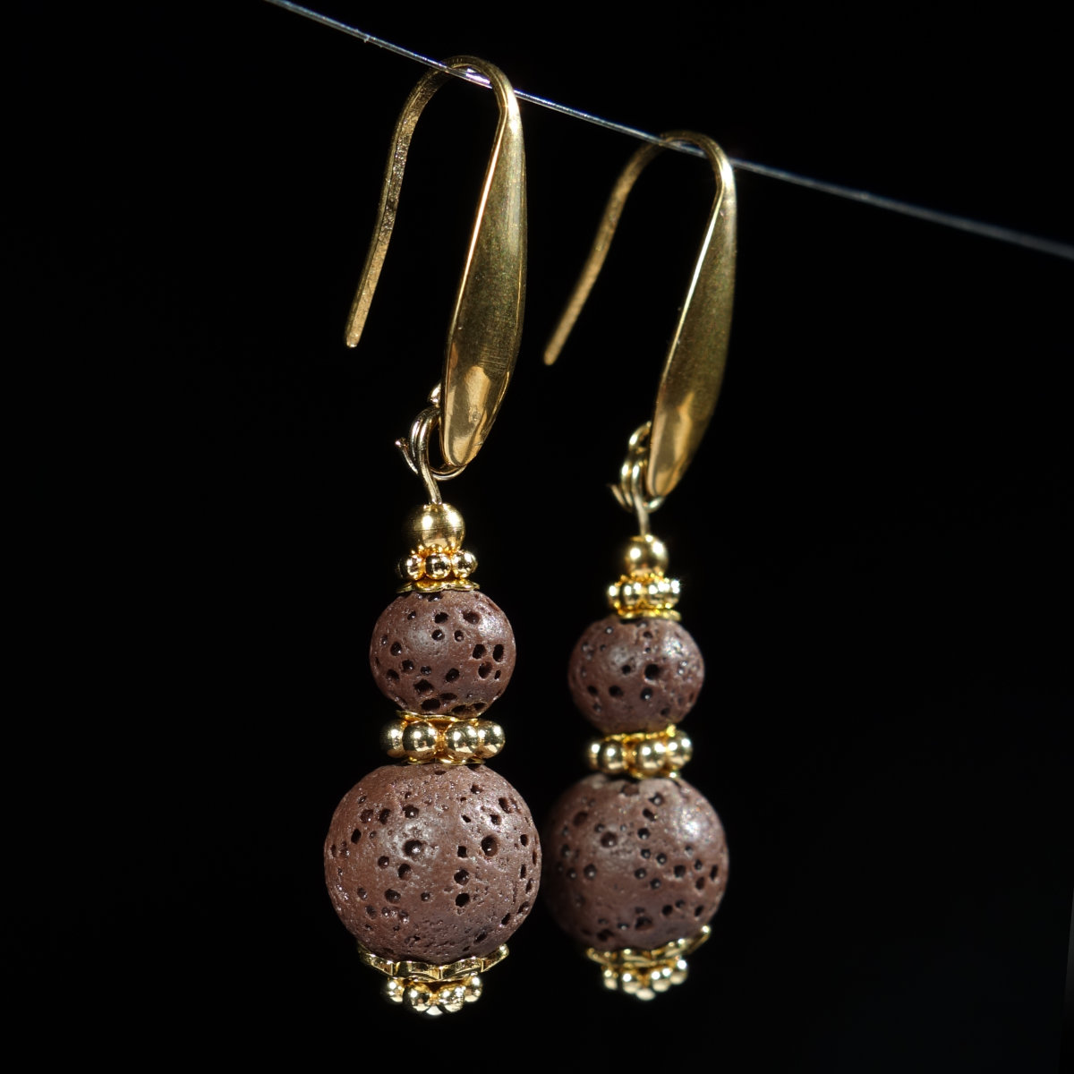 brown-lava-stone-earrings-dyed-natural-basalt-beads-pvd-plated-stainless-steel-18k-finish-03361-1