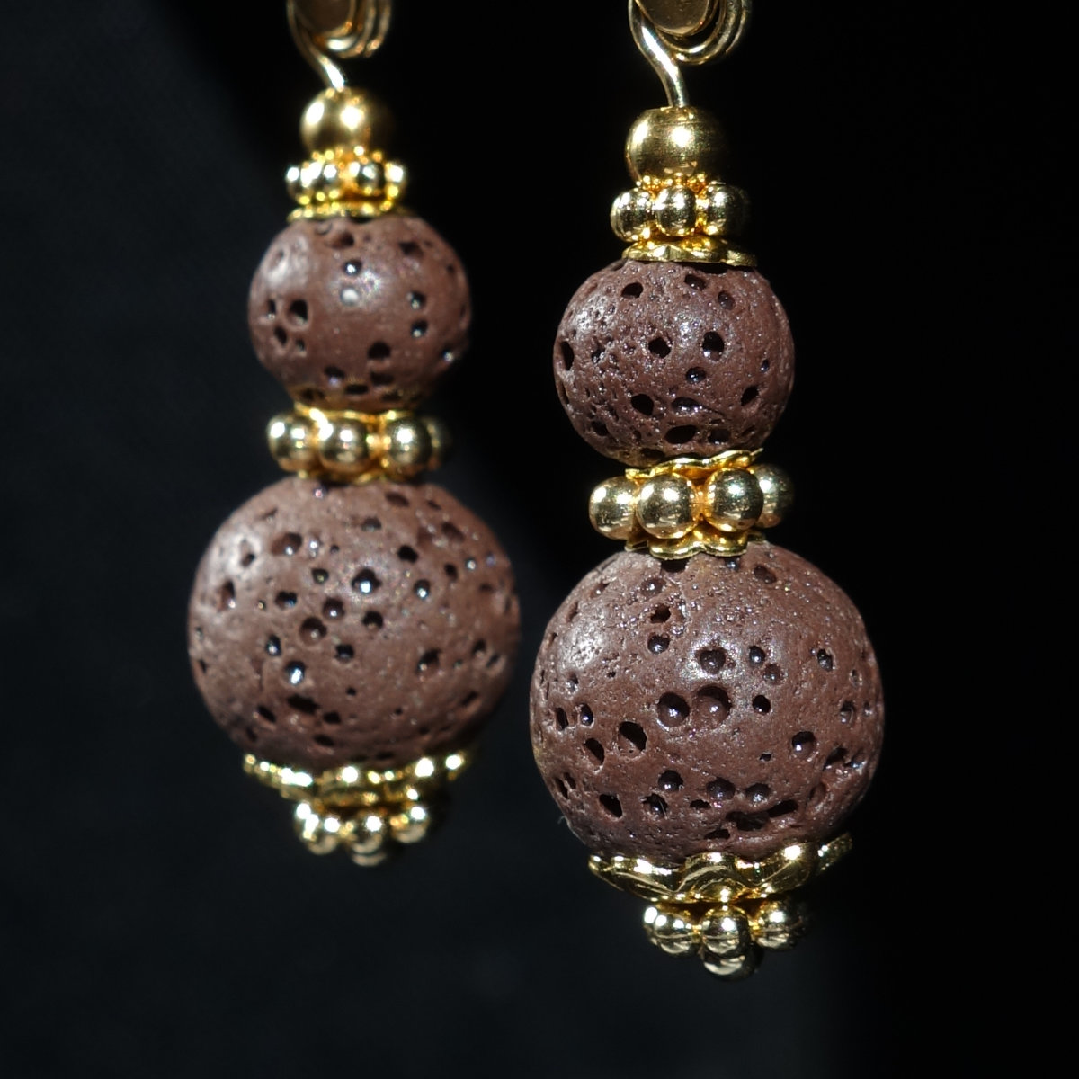 brown-lava-stone-earrings-dyed-natural-basalt-beads-pvd-plated-stainless-steel-18k-finish-03366-1