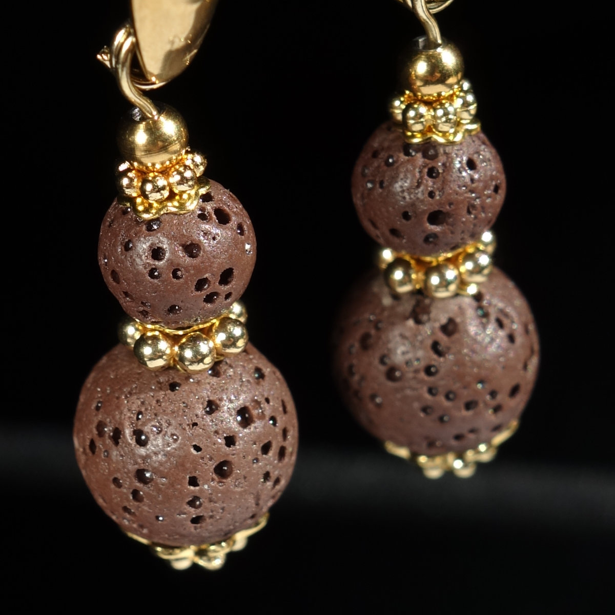 brown-lava-stone-earrings-dyed-natural-basalt-beads-pvd-plated-stainless-steel-18k-finish-03369-1