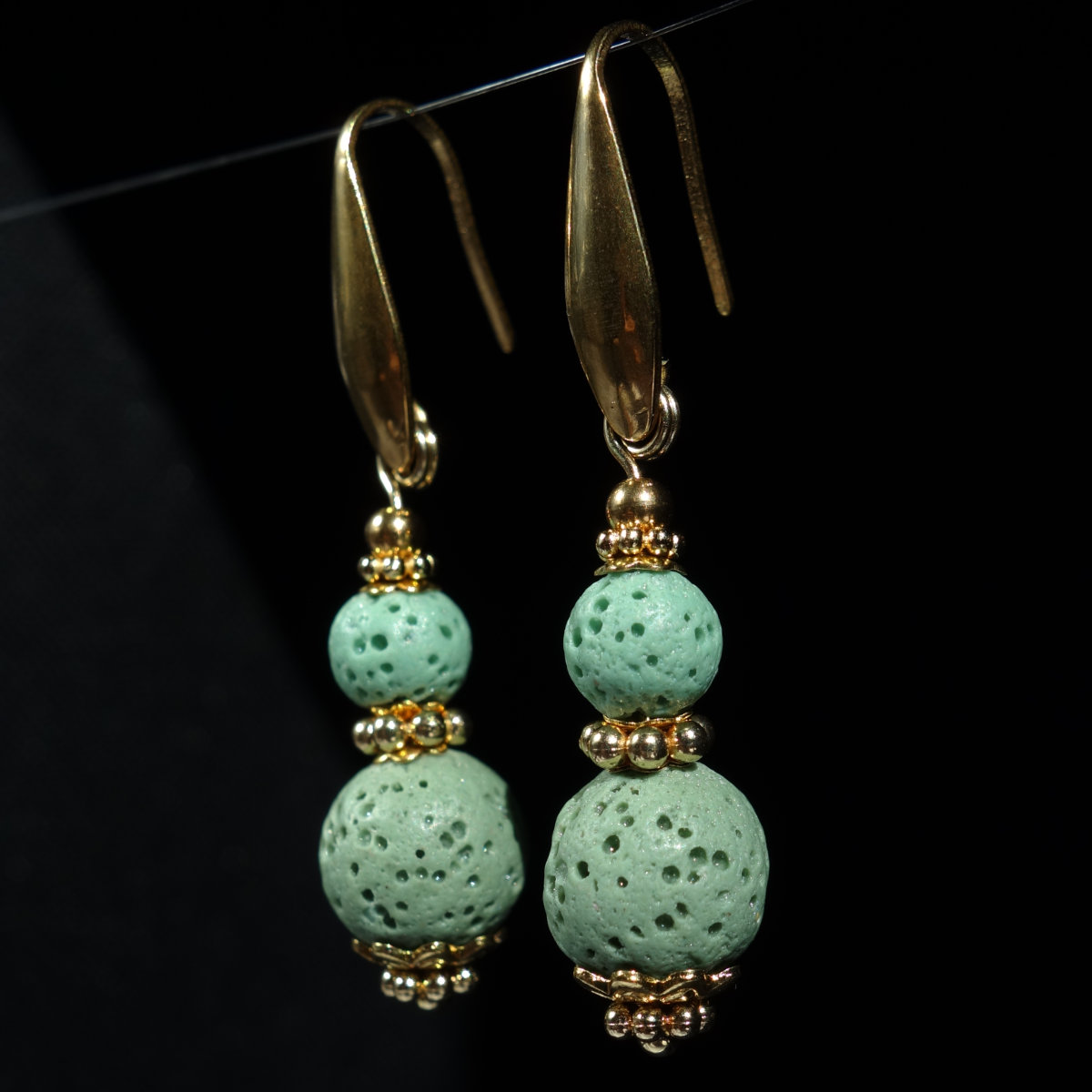 light-green-lava-stone-earrings-dyed-natural-basalt-beads-pvd-plated-stainless-steel-18k-finish-03254-1