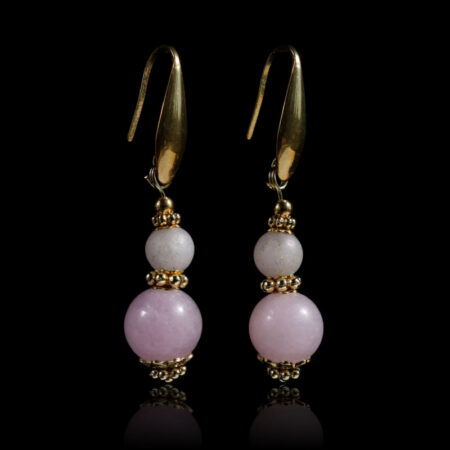 matte-morganite-pink-chalcedony-earrings-frosted-semi-precious-gemstones-pvd-plated-gold-finish-stainless-steel-03094-1