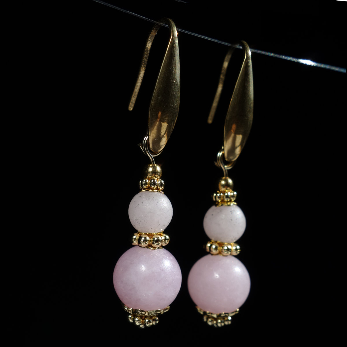 matte-morganite-pink-chalcedony-earrings-frosted-semi-precious-gemstones-pvd-plated-gold-finish-stainless-steel-03096-1