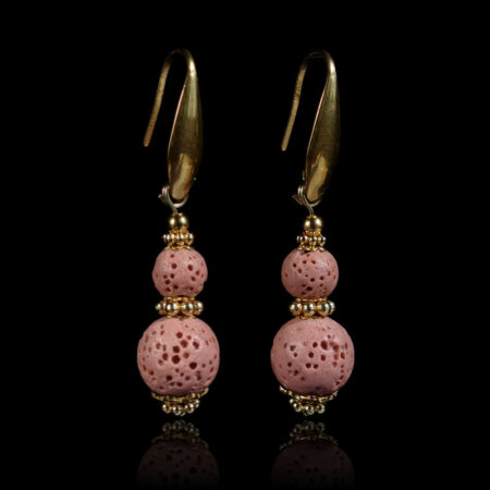 pink-lava-stone-earrings-dyed-natural-basalt-beads-pvd-plated-stainless-steel-18k-finish-03322-1