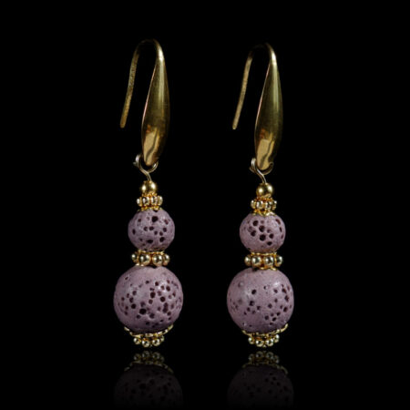 purple-lava-stone-earrings-dyed-natural-basalt-beads-pvd-plated-stainless-steel-18k-finish-03304-1