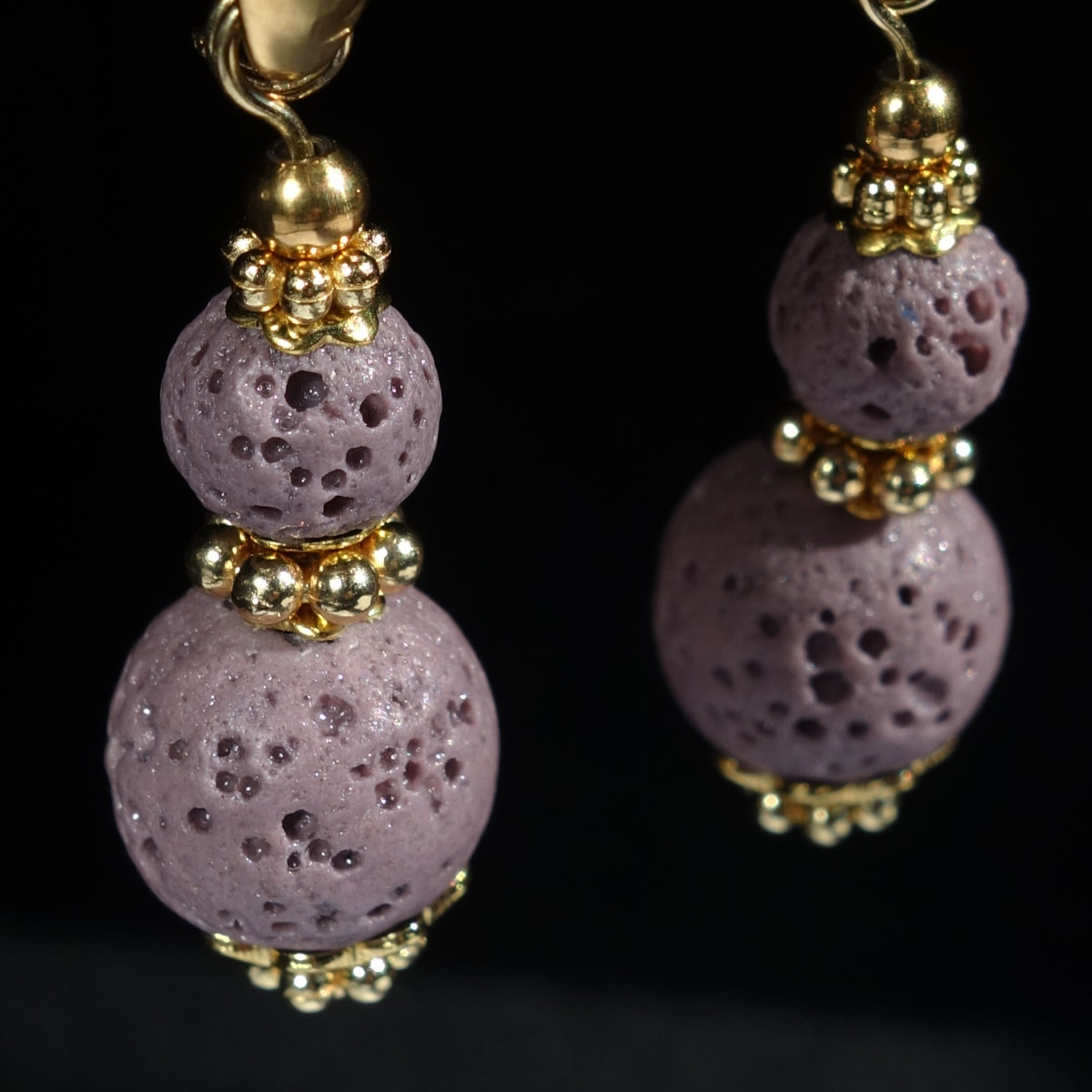 purple-lava-stone-earrings-dyed-natural-basalt-beads-pvd-plated-stainless-steel-18k-finish-03318-1