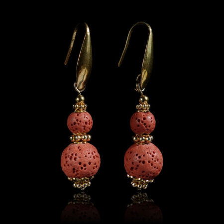 red-lava-stone-earrings-dyed-natural-basalt-beads-pvd-plated-stainless-steel-18k-finish-03341-1