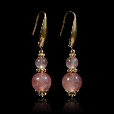 strawberry-quartz-earrings-semi-precious-gemstone-beads-pvd-plated-stainless-steel-18k-gold-finish-03569-1