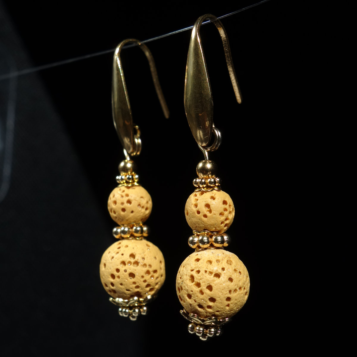 yellow-lava-stone-earrings-dyed-natural-basalt-beads-pvd-plated-stainless-steel-18k-finish-03238-1