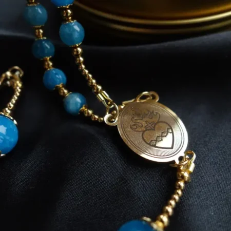 Apatite Capped Rosary Stainless Steel Silvi Simberg KOSMOS 2