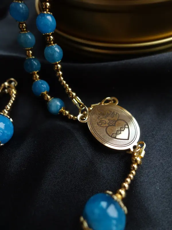 Apatite Capped Rosary Stainless Steel Silvi Simberg KOSMOS 2