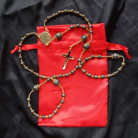 Pyrite Capped Rosary Stainless Steel Silvi Simberg KOSMOS 1